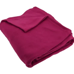 Linnea Couverture polaire 240x260 cm Isba violet Prune 100% Polyester 320g/m2 non-feu* Couverture