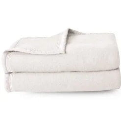 Linnea Couverture pure laine vierge Woolmark 500g/m² VOLTA 240x260 cm Blanc Naturel* Couverture