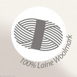 Linnea Couverture pure laine vierge Woolmark 500g/m² VOLTA 240x260 cm Blanc Naturel* Couverture