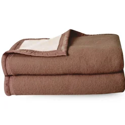 Linnea Couverture pure laine vierge Woolmark 500g/m² VOLTA 240x300 cm Marron Chamois* Couverture
