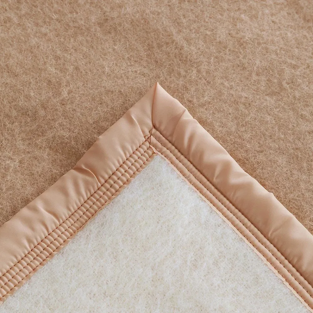 Linnea Couverture pure laine vierge Woolmark 500g/m² VOLTA 220x240 cm Marron Sable* Couverture