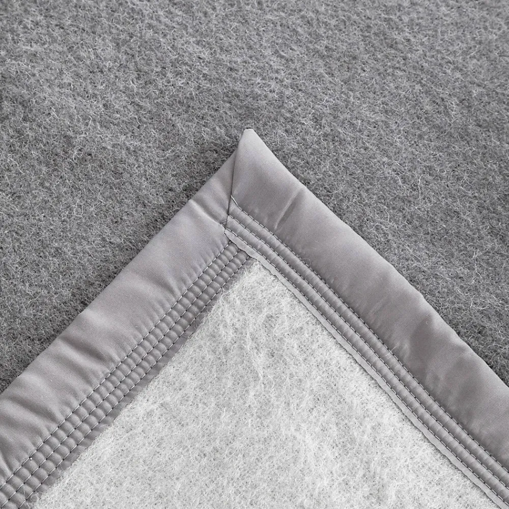 Couverture pure laine vierge Woolmark 500g/m² VOLTA 240x300 cm Gris Acier>Linnea Online
