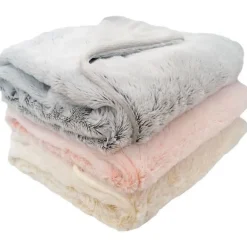 Domiva Couverture snow doublée Microdoux (75x100 cm - Gris souris)* Couverture