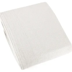 Couverture été 240x260 cm coton recyclé 365g/m2 RIVIERA blanc>Linnea Best
