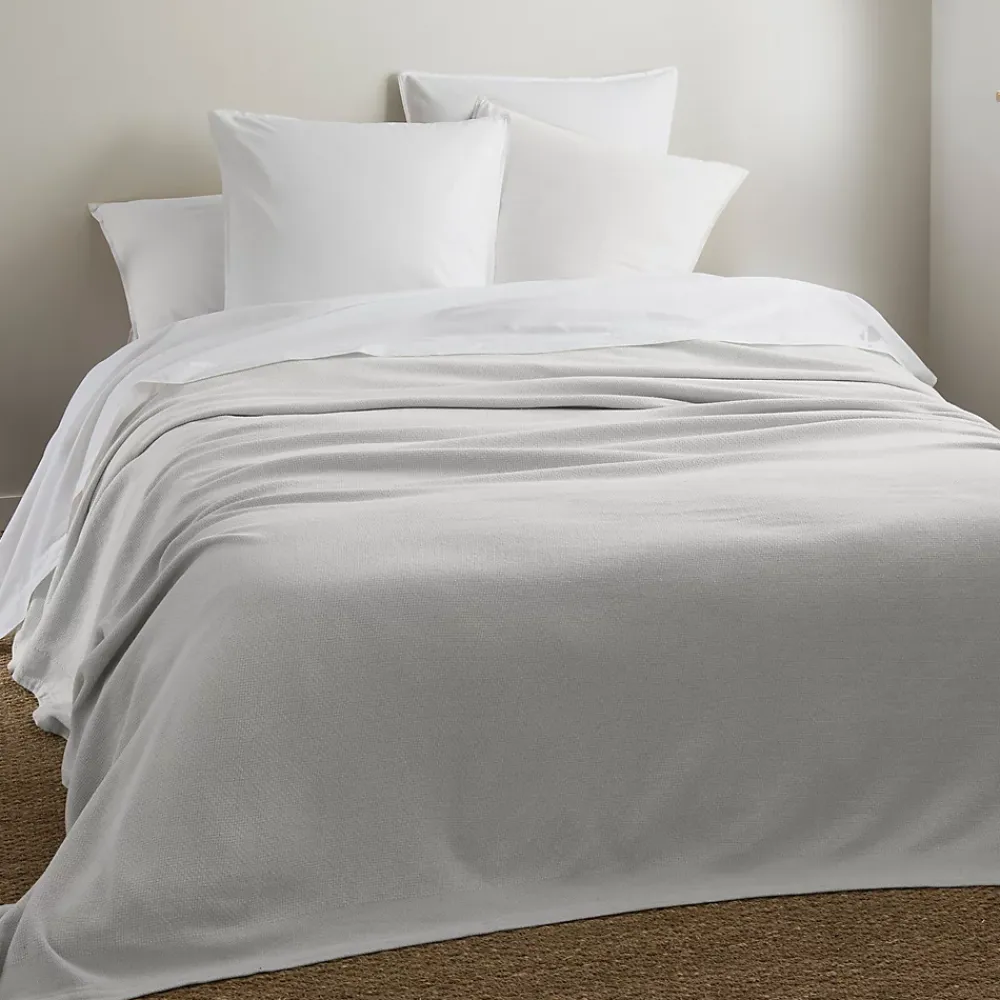 Linnea Couverture été 180x240 cm coton recyclé 365g/m2 RIVIERA gris perle* Couverture