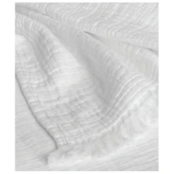 Toison d'Or Couvre lit à franges "Brehat" Gaze de Coton stonewashed - Brehat Blanc - 270 x 250 cm* Boutis, Couvre-Lit, Édredon