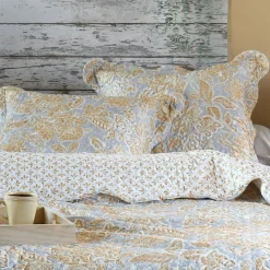 Couvre lit boutis réversible 240x220 avec 2 taies NERYA>Lovely Casa Outlet