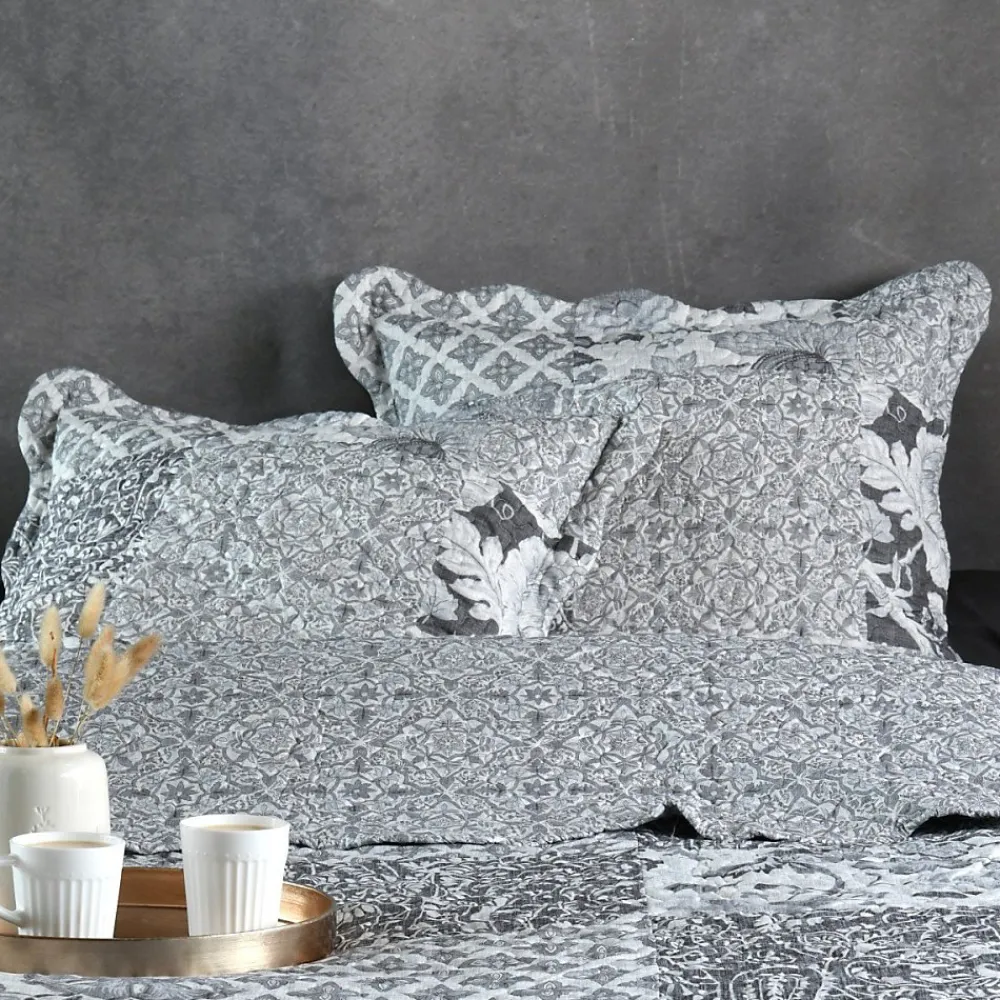 Lovely Casa Couvre lit boutis réversible 260x240 avec 2 taies OCTAVIA* Boutis, Couvre-Lit, Édredon