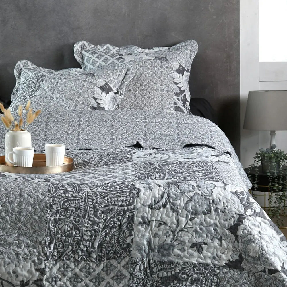 Lovely Casa Couvre lit boutis réversible 260x240 avec 2 taies OCTAVIA* Boutis, Couvre-Lit, Édredon