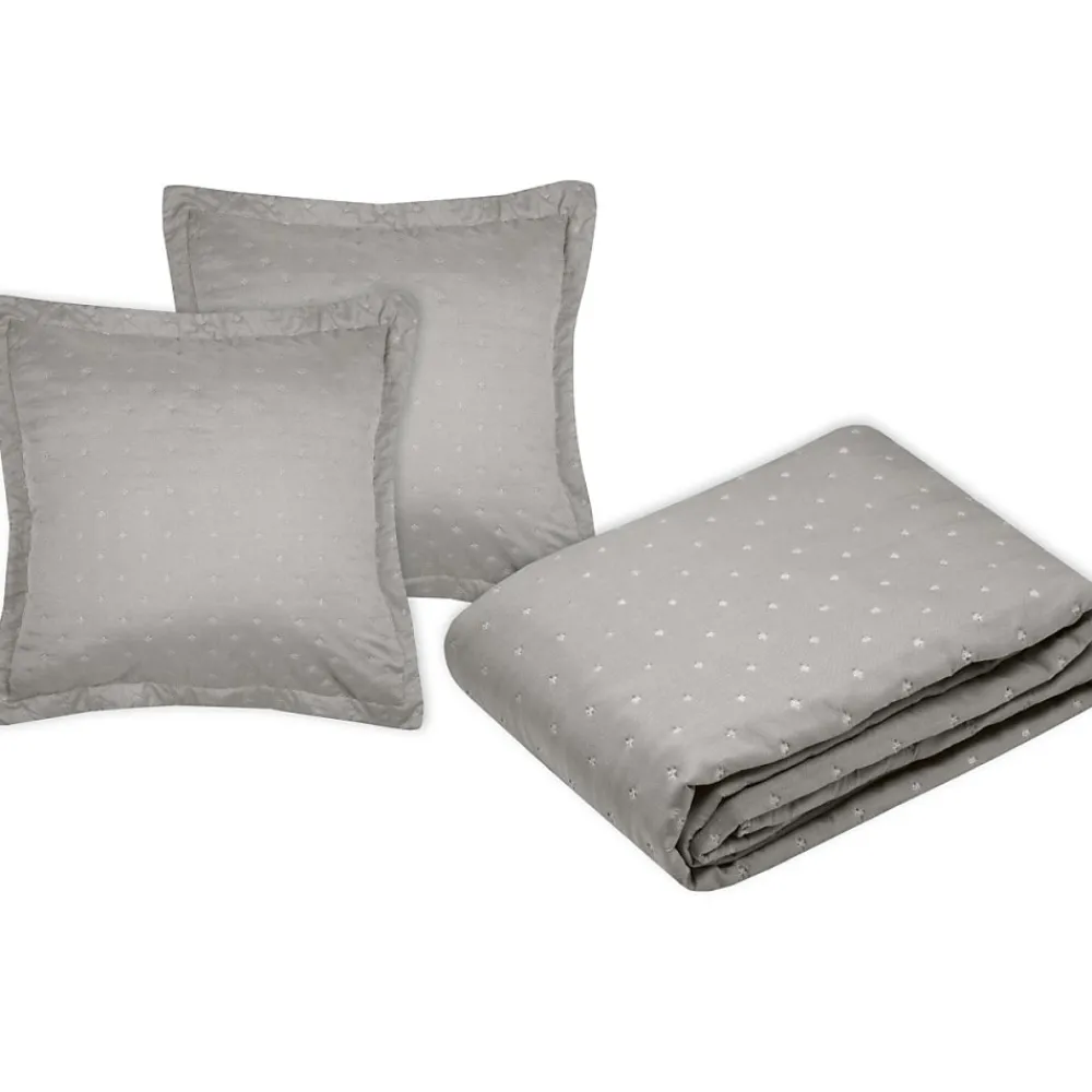 Couvre lit boutis réversible 240x220 avec 2 taies CLEO>Lovely Casa
