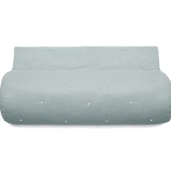Couvre lit capitonné en mousseline de coton 180x240 cm ANDROS bleu lichen>Linnea Clearance