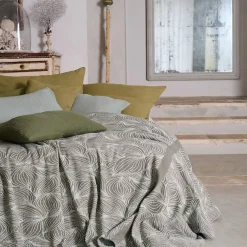 Linnea Couvre lit collection EMI pur coton 500 g/m² 260x240 cm gris sésame* Boutis, Couvre-Lit, Édredon