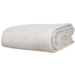 Sensei Maison Couvre lit en coton doux Ecru 240x260 cm SARANDA* Boutis, Couvre-Lit, Édredon