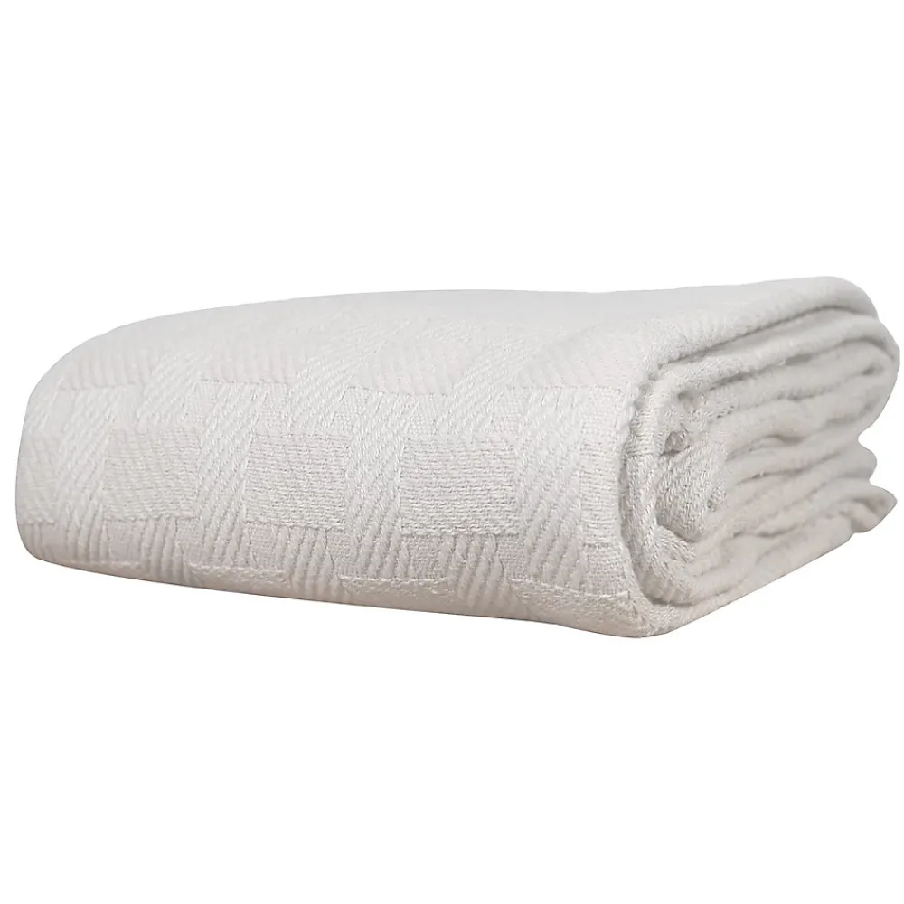 Sensei Maison Couvre lit en coton doux Ecru 240x260 cm SARANDA* Boutis, Couvre-Lit, Édredon