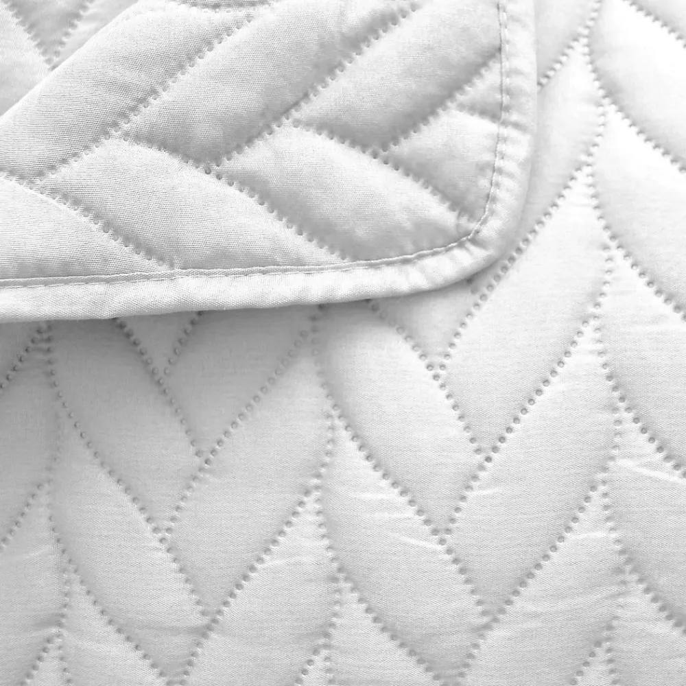 Home Maison Couvre lit en microfibre dessin par ultrason (240x220 cm - Blanc)* Boutis, Couvre-Lit, Édredon