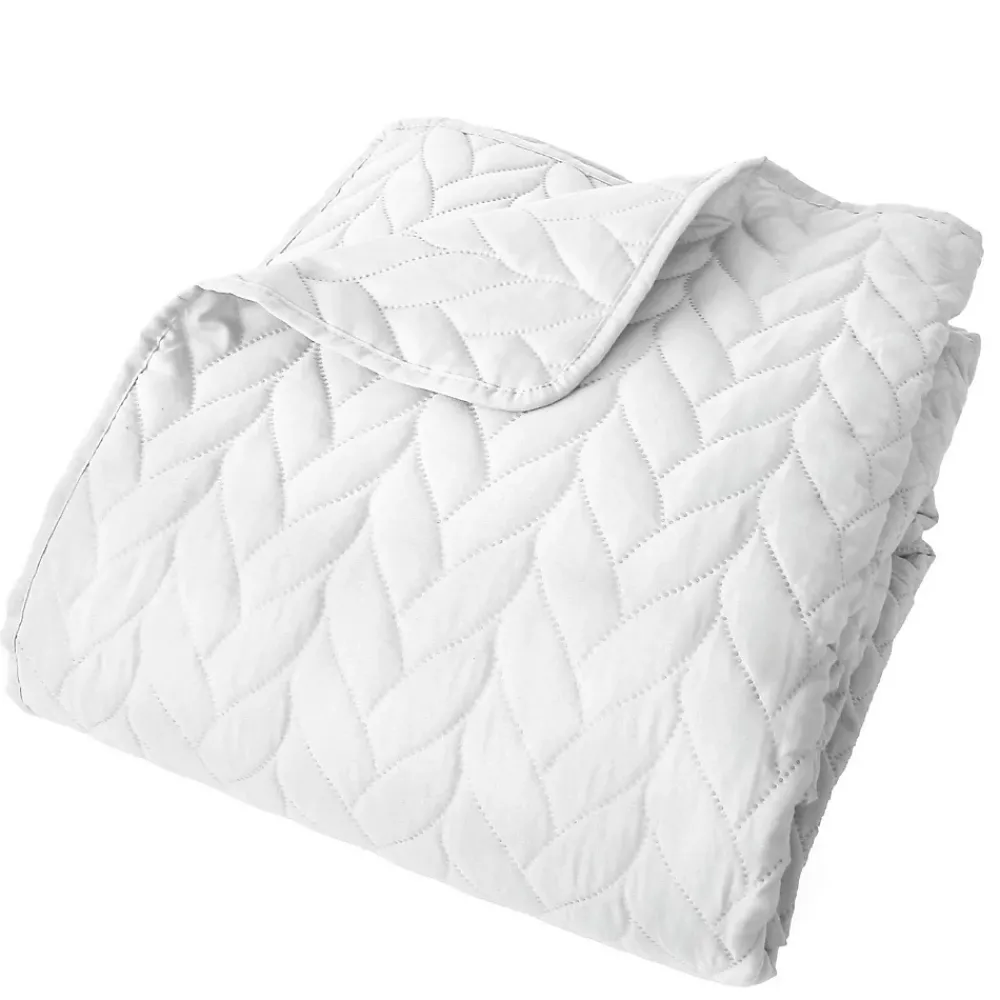 Home Maison Couvre lit en microfibre dessin par ultrason (240x220 cm - Blanc)* Boutis, Couvre-Lit, Édredon