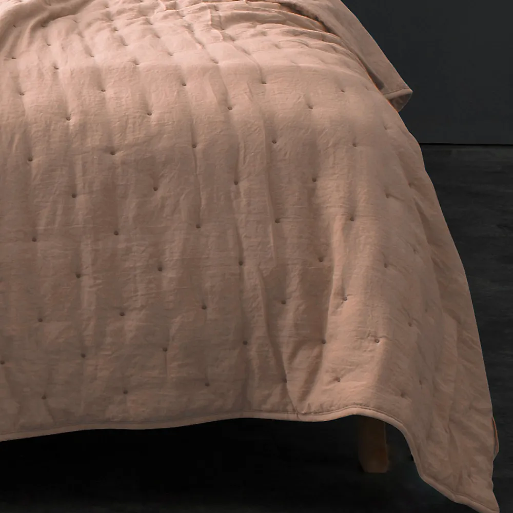 Couvre lit matelassé et moelleux (230x250 cm - Rose Clair)>Linder Discount