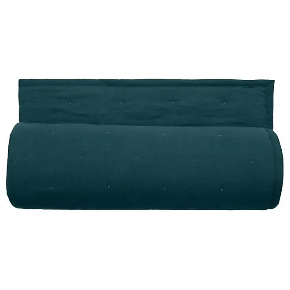 Vent Du Sud Couvre lit matelassé microfibre lavée "Céleste" toutes dimensions - Céleste Geai - 220 x 240 cm pour lit 2 places* Boutis, Couvre-Lit, Édredon