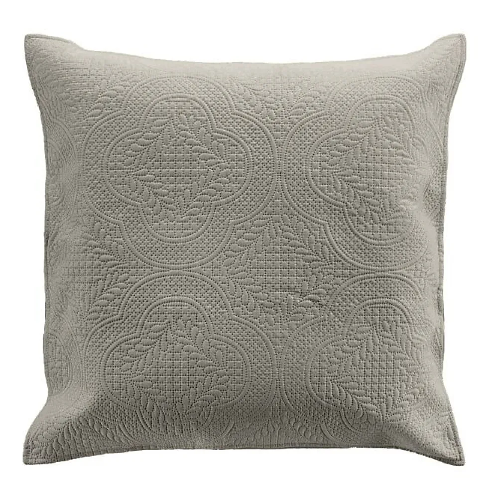 Couvre lit 2p mat.+2 hc 60x60 220 x 240 cm microfibre unie romane Gris>Douceur D'Intérieur