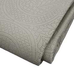 Couvre lit 2p mat.+2 hc 60x60 220 x 240 cm microfibre unie romane Gris><noscript><img width=