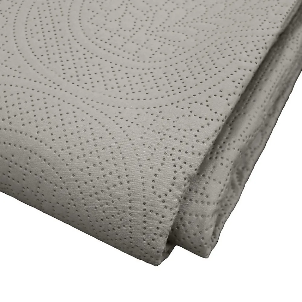 Couvre lit 2p mat.+2 hc 60x60 220 x 240 cm microfibre unie romane Gris>Douceur D'Intérieur