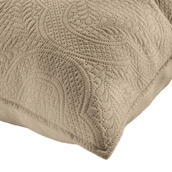 Douceur D'Intérieur Couvre lit 2p mat.+2 hc 60x60 220 x 240 cm microfibre unie romane Lin* Boutis, Couvre-Lit, Édredon