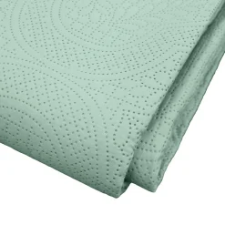Douceur D'Intérieur Couvre lit 2p mat.+2 hc 60x60 220 x 240 cm microfibre unie romane Sauge* Boutis, Couvre-Lit, Édredon