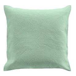 Douceur D'Intérieur Couvre lit 2p mat.+2 hc 60x60 220 x 240 cm microfibre unie romane Sauge* Boutis, Couvre-Lit, Édredon