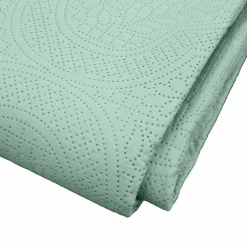 Douceur D'Intérieur Couvre lit 2p mat.+2 hc 60x60 220 x 240 cm microfibre unie romane Sauge* Boutis, Couvre-Lit, Édredon