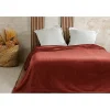 Couvre lit velours gaufré - 180x240cm - Terre cuite>Linder New
