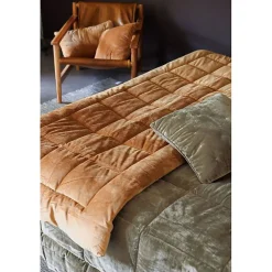 Couvre lit velours matelassé 
