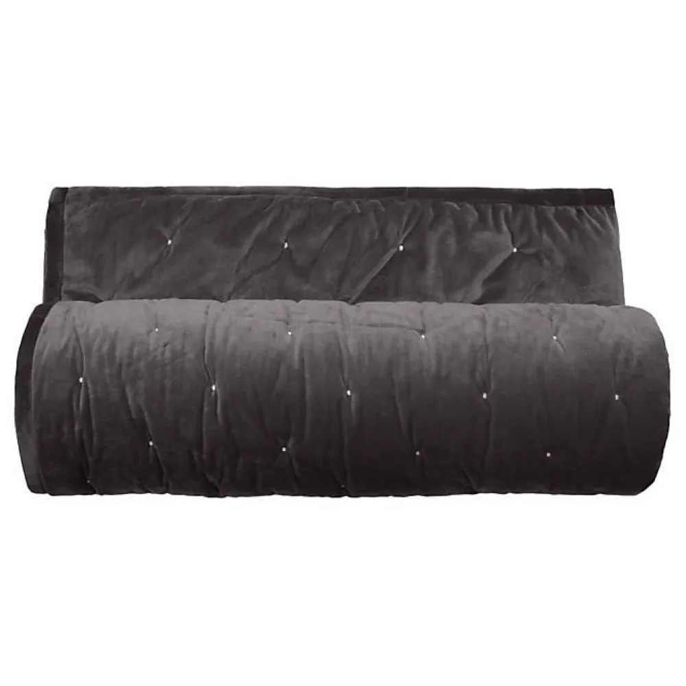 Couvre lit velours matelassé surpiqué "Gipsy" toutes dimensions - Gipsy Bison - 180 x 240 cm pour lit 1 place>Vent Du Sud New