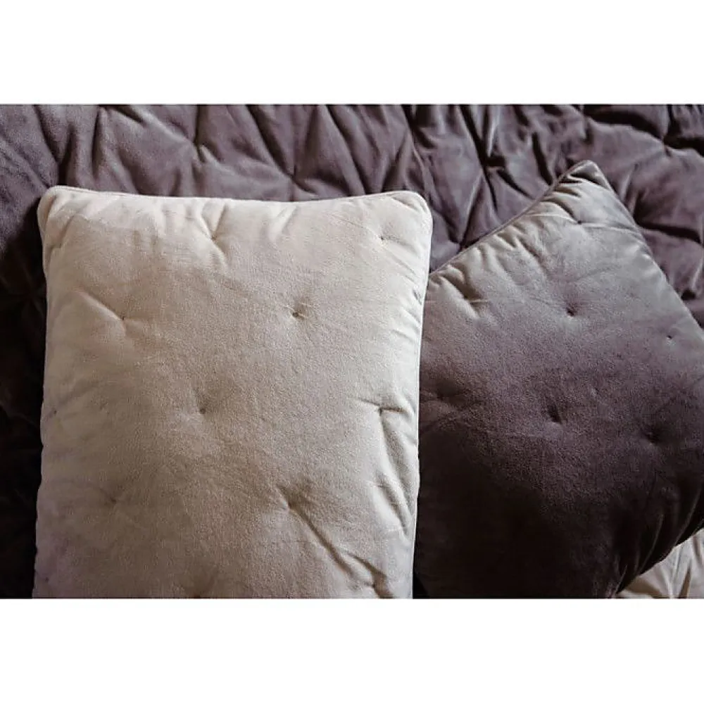 Couvre lit velours matelassé surpiqué "Gipsy" toutes dimensions - Gipsy Bison - 180 x 240 cm pour lit 1 place>Vent Du Sud New