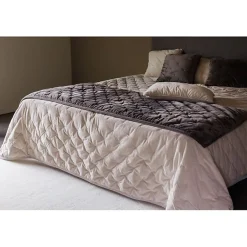 Couvre lit velours matelassé surpiqué "Gipsy" toutes dimensions - Gipsy Olive - 220 x 240 cm pour lit 2 places>Vent Du Sud Discount