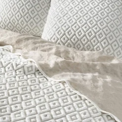 Douceur D'Intérieur Couvre-lit 2 personnes matelassé 220x240 + taies jersey microfibre Joana* Boutis, Couvre-Lit, Édredon