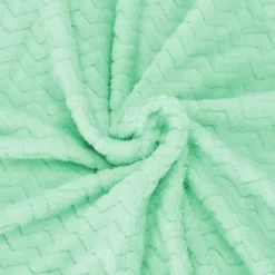 Springos Couvre-lit - - 160x200 cm - Doux - Motif zigzag - Vert pastel* Boutis, Couvre-Lit, Édredon