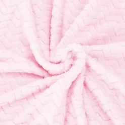 Springos Couvre-lit - - zigzag - 200x220 cm - rose clair - extra soft* Boutis, Couvre-Lit, Édredon