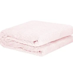 Couvre-lit - - Zigzag - 160x200 cm - Rose clair - Extra soft><noscript><img width=