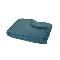 Couvre-Lit en microfibre matelassée (180x240 cm - Bleu)* Boutis, Couvre-Lit, Édredon