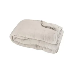 Couvre-Lit en microfibre matelassée (150x200 cm - Beige)* Boutis, Couvre-Lit, Édredon