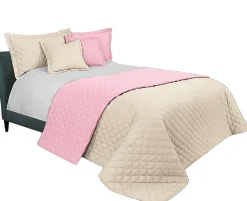COUVRE-LIT INEZ 220X240 BEIGE PINK>Tutumi Outlet