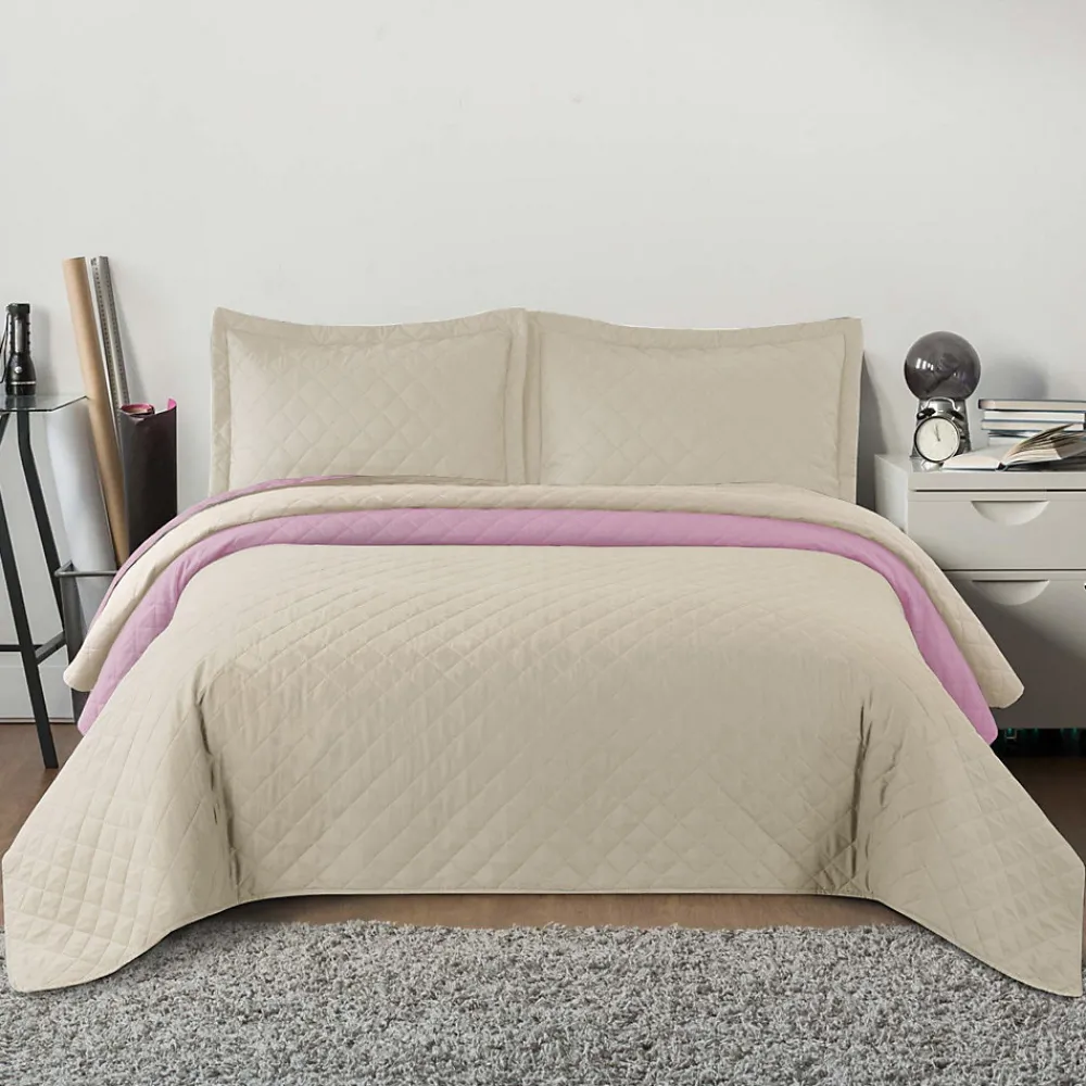 COUVRE-LIT INEZ 220X240 BEIGE PINK>Tutumi Outlet