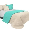 Tutumi COUVRE-LIT INEZ 200X220 BEIGE MINT* Boutis, Couvre-Lit, Édredon
