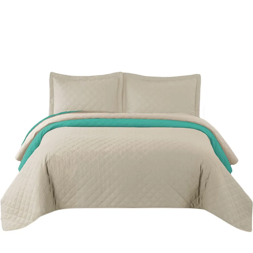 Tutumi COUVRE-LIT INEZ 220X240 BEIGE MINT* Boutis, Couvre-Lit, Édredon