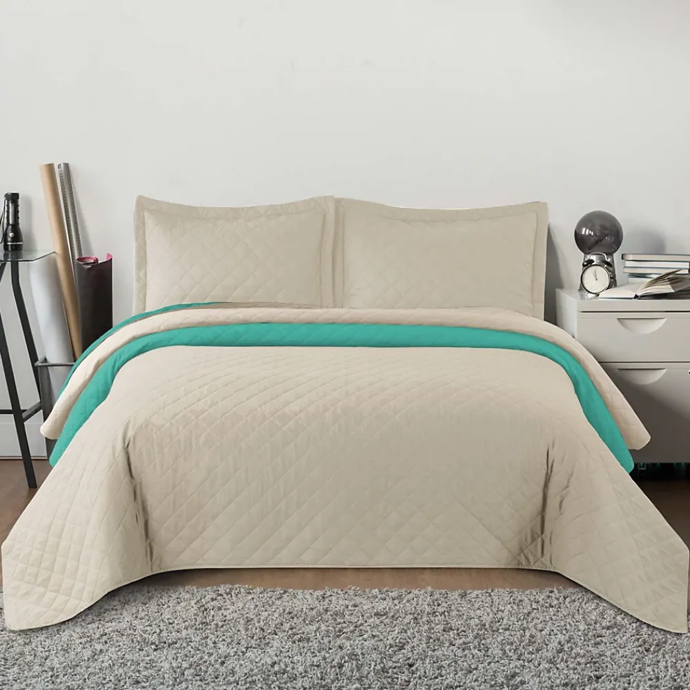 Tutumi COUVRE-LIT INEZ 220X240 BEIGE MINT* Boutis, Couvre-Lit, Édredon