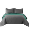 COUVRE-LIT INEZ 220X240 GREY MINT>Tutumi Best