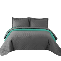 COUVRE-LIT INEZ 220X240 GREY MINT>Tutumi Best