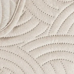 Douceur D'Intérieur Couvre-lit Velours Uni Solange 220 x 240 cm Naturel + 2 housses de coussins 60x60 cm* Boutis, Couvre-Lit, Édredon