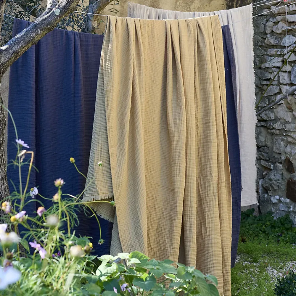 Linnea Couvre-lit 150x200 cm coton collection PAROS marron houblon* Boutis, Couvre-Lit, Édredon