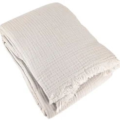 Couvre-lit 260x240 cm coton collection PAROS beige ficelle>Linnea Best